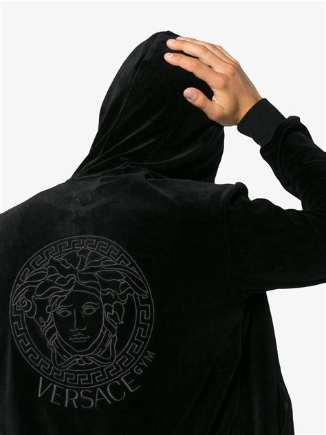 versace medusa velvet hoodie|versace medusa shirt men's uk.